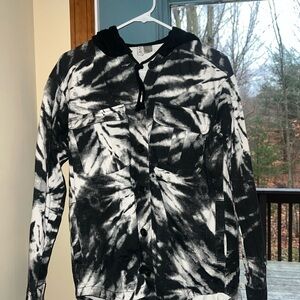 Divided Monochrome Tie-Dye Hoodie